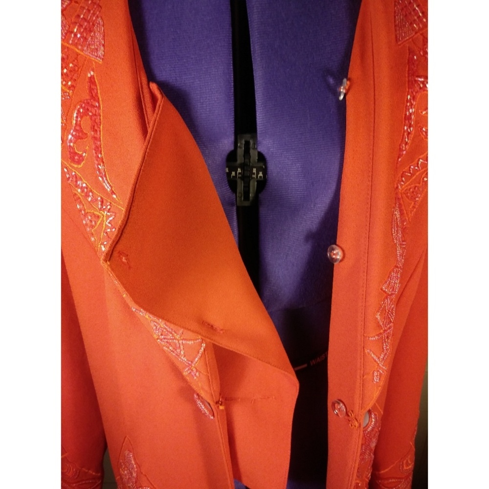 *SOLD*Vintage hand beaded jacket long embellished - Picture 7 of 7